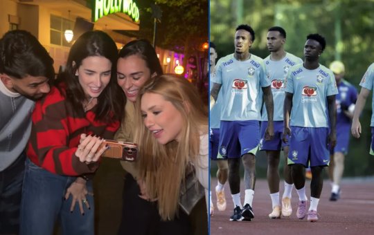 Ao lado de Paquetá e sua esposa, Tainá Militão e Virgínia reagem à convocação da Seleção Brasileira