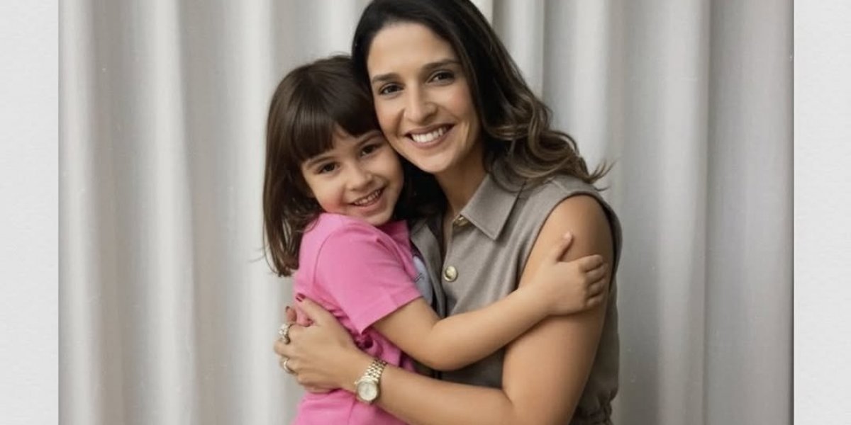 Imagem criada por IA de Ana com Isabella, postada em suas redes sociais