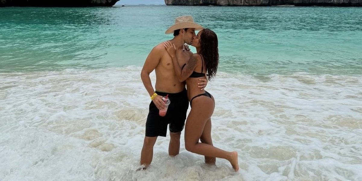 Em lua de mel na Tailândia, Sthe Matos se surpreende ao tentar entrar no mar: 'Paga uma multa'