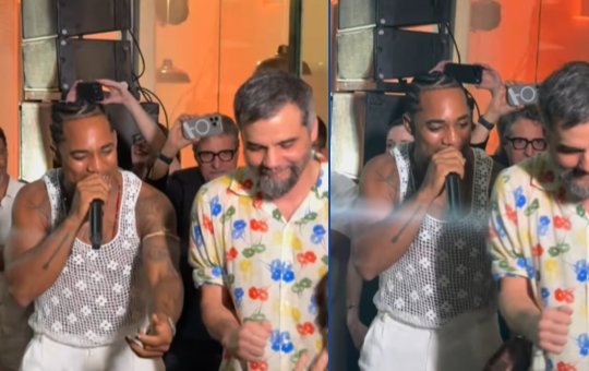 Ao lado do Kanalha, Wagner Moura dança ao som de "O Baiano Tem O Molho" na pré-estreia de "O Agente Secreto"