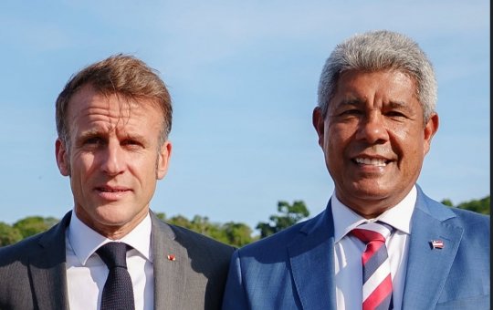 Macron visita Salvador e centro histórico ao lado de Jerônimo