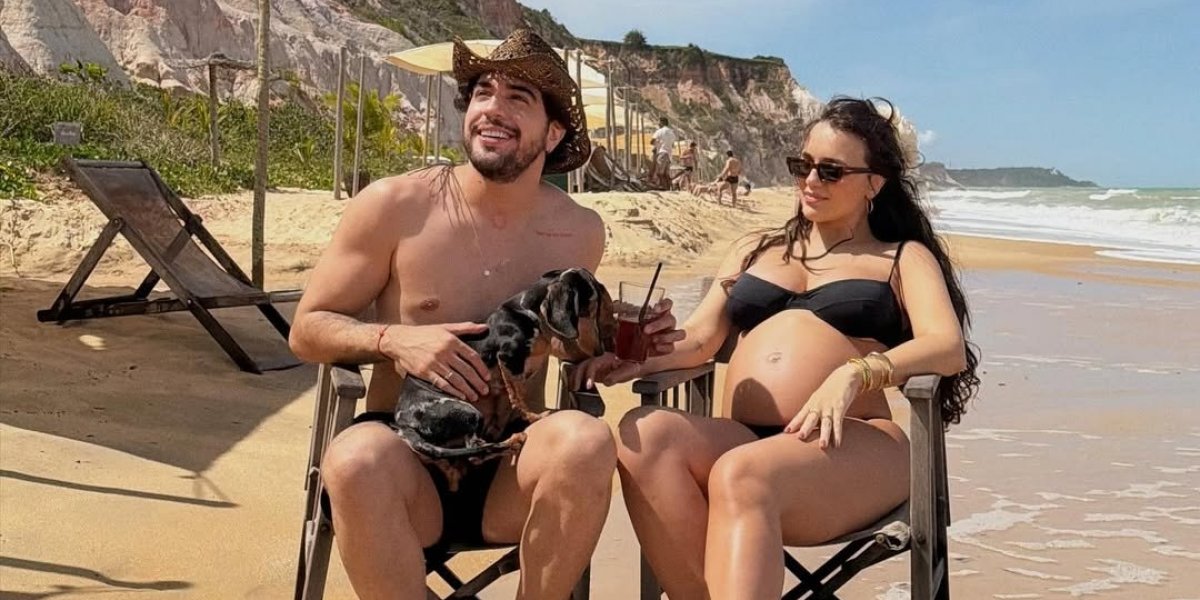 Rafa Kalimann exibe barrigão de oito meses durante viagem à Bahia com Nattan