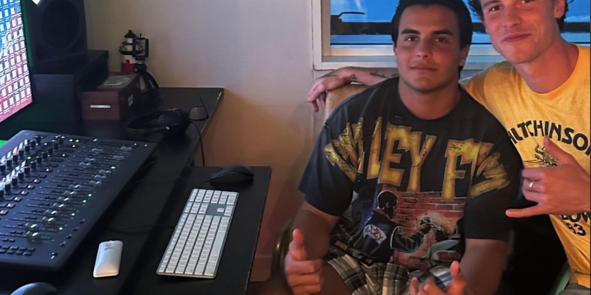 Vem parceria? Marcelo Sangalo e Shawn Mendes aparecem juntos em estúdio de gravação