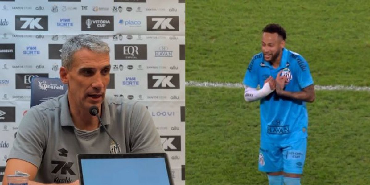 Depois de reclamação de Neymar ao ser substituído, técnico do Santos afirma: 'É normal'