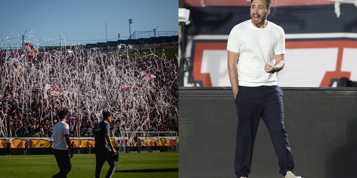 Torcida do Vitória no Barradão e Davide Ancelotti