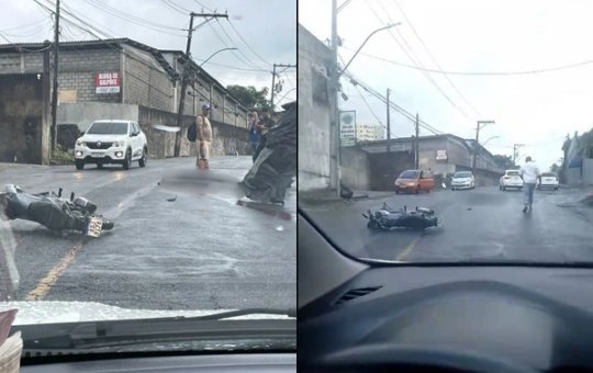 Motociclista de aplicativo morre após derrapar e bater em carro em Castelo Branco