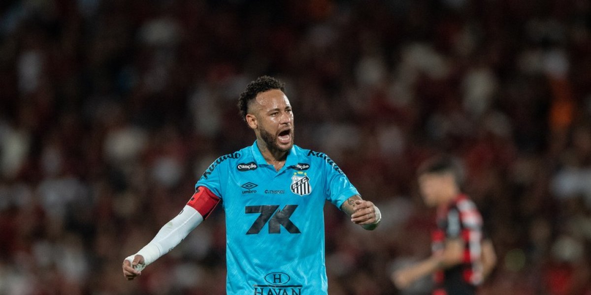 Neymar na derrota por 3 a 2 do Santos contra o Flamengo