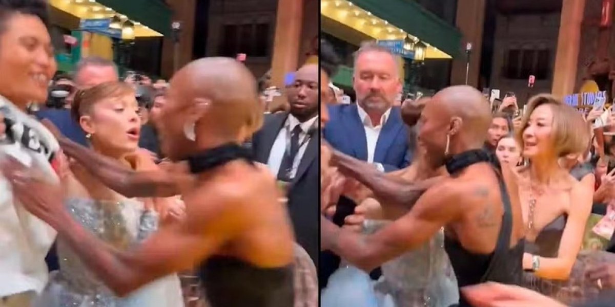 Fã invade tapete amarelo e corre em direção a Ariana Grande em pré-estreia de Wicked