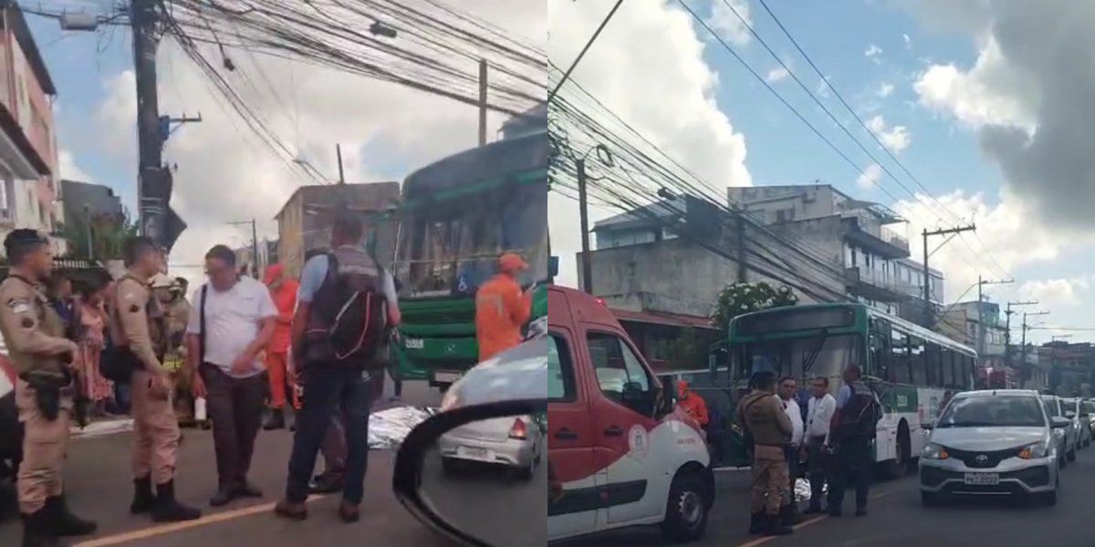 Motociclista morre após bater em carro e ser atropelado por ônibus em Pernambués