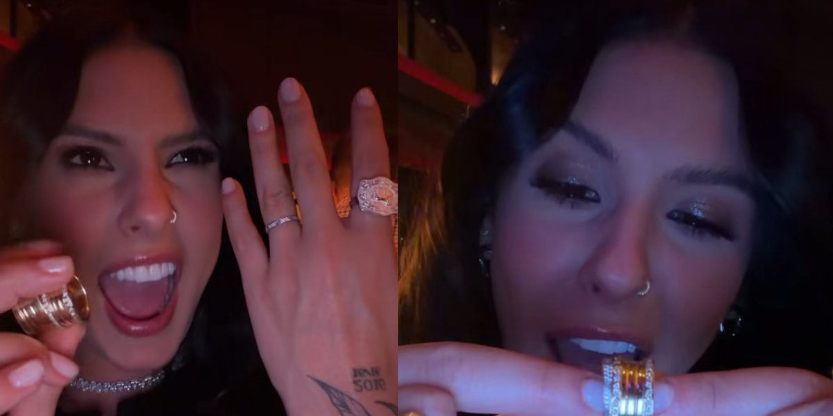 Ana Castela compara aliança que recebeu de Zé Felipe com a de casal de amigos