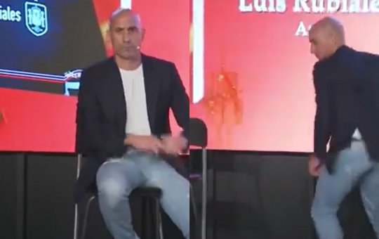 Condenado por agressão sexual, ex-presidente da Federação Espanhola é atingido por ovos em lançamento de livro