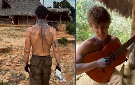 Shawn Mendes toca violão em aldeia indígena na Amazônia e faz reflexão em postagem
