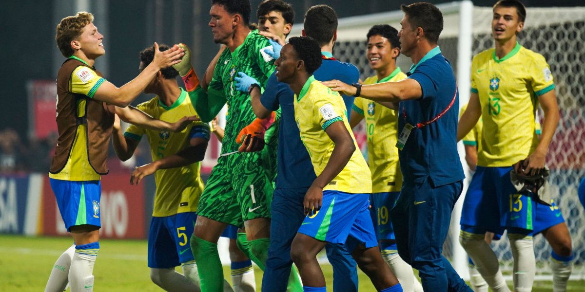 Brasil classificado para as oitavas de final da Copa do Mundo sub-17!