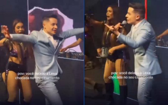 Noivo rouba atenção ao dançar música com Lexa em casamento
