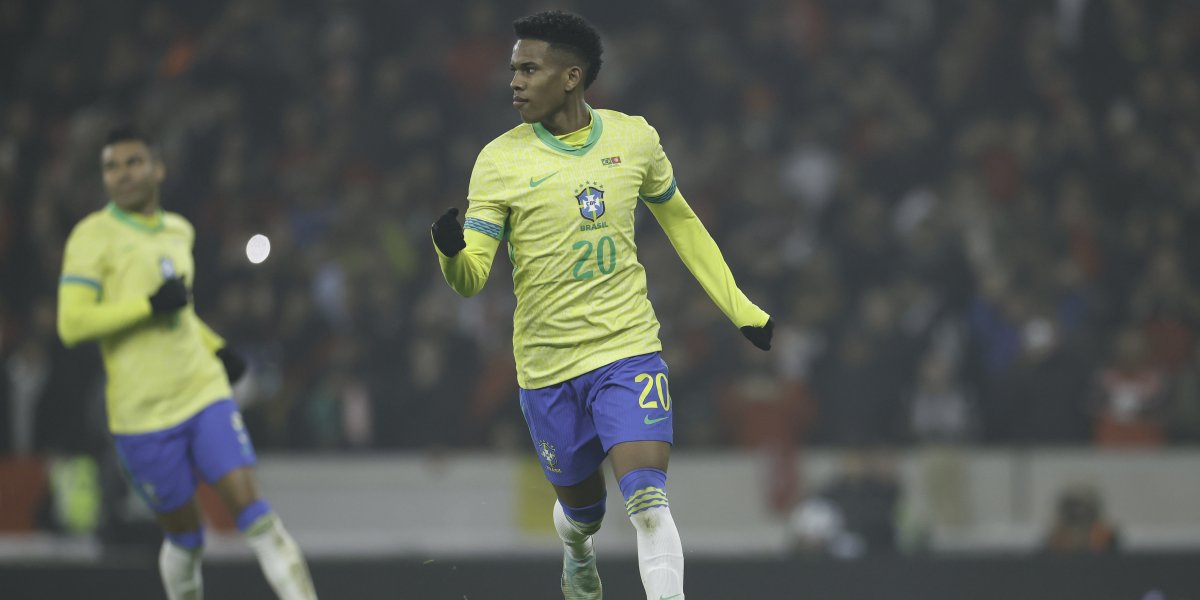 De pênalti, Estevão marcou o único gol do Brasil no amistoso contra a Tunísia