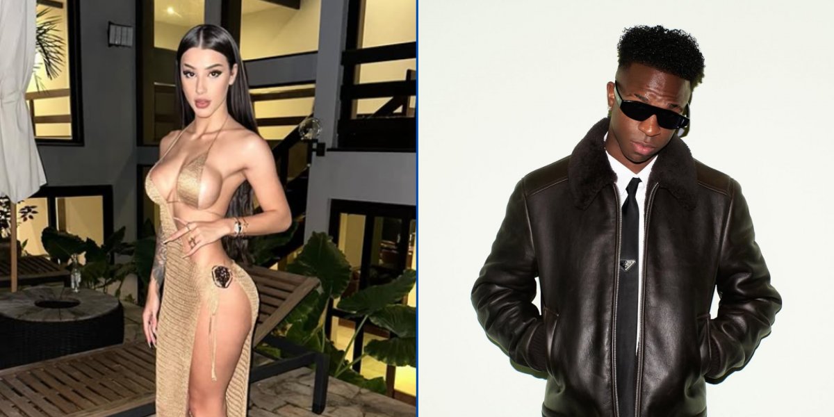 A influenciadora Bia Miranda e Vinicius Júnior tiveram um affair neste ano