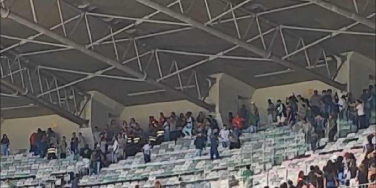Mega aulão no Mineirão acaba em pancadaria entre alunos