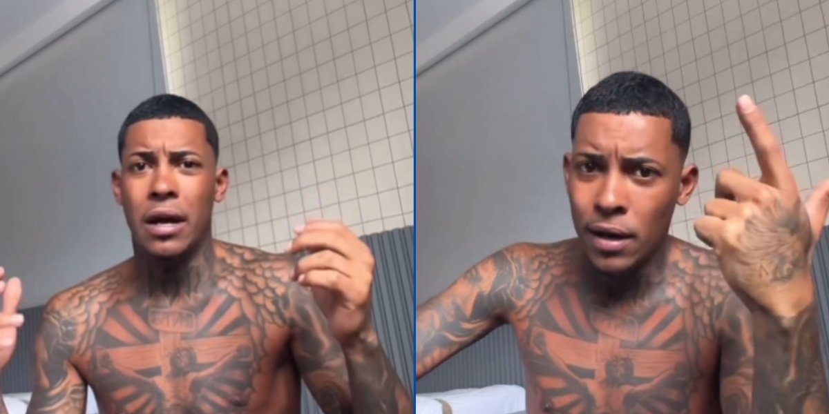 MC Poze nega ter colocado roupas de Vivi em sacos de lixo e desabafa: 'sem necessidade nenhuma'