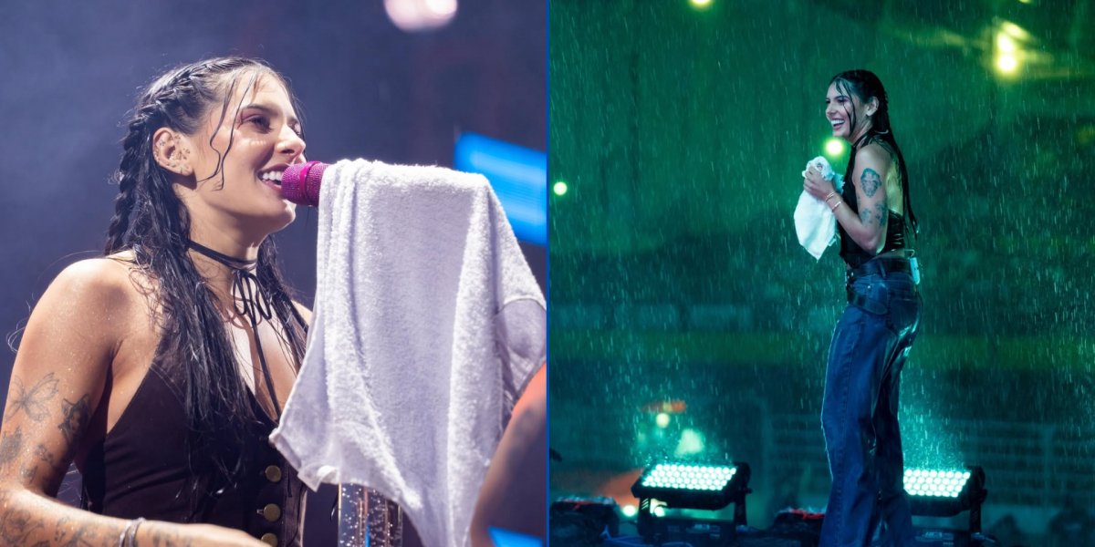 Ana Castela se apresentou sob fortes chuvas no FICAR 2025