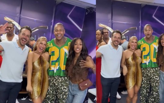 Léo Santana e Lore Improta revelam padrinhos do segundo filho e apresentam a surpresa aos escolhidos