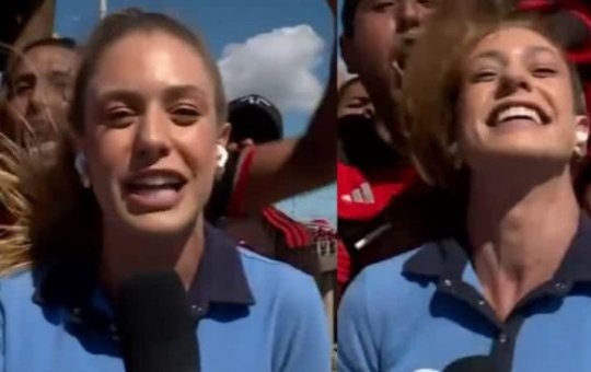 Repórter da Globo é agredida com puxões de cabelo por torcedores do Flamengo