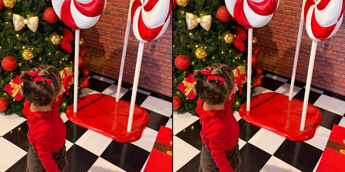 Fofura natalina! Mavie encanta ao entregar cartinha para o Papai Noel