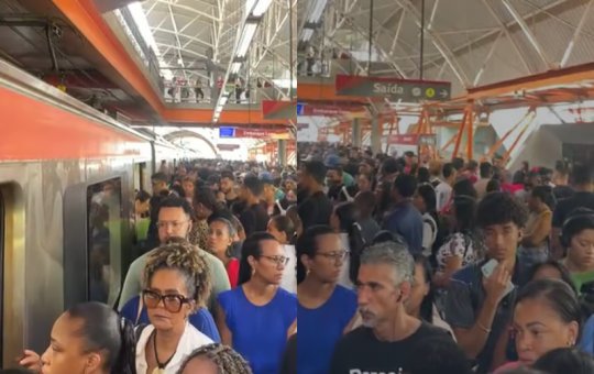 Passageiros enfrentam transtornos após lentidão no metrô de Salvador nesta quarta-feira (3)