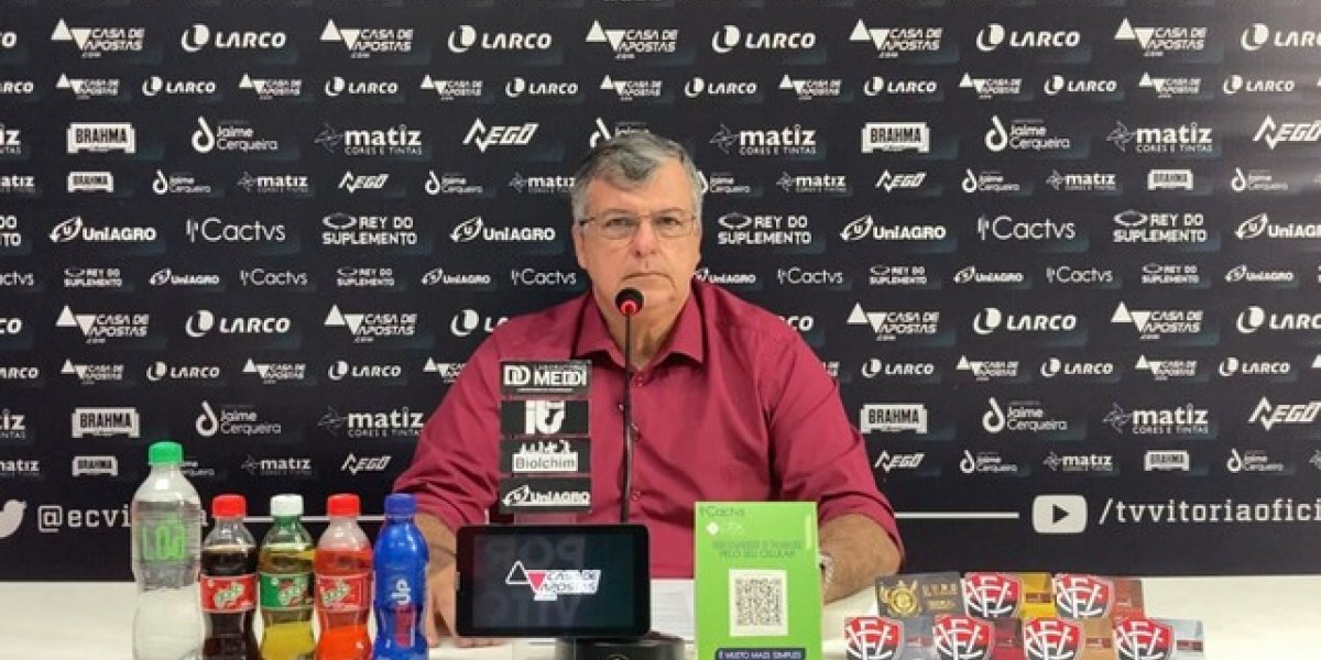 Presidente em exercício do Vitória pede licença de 30 dias