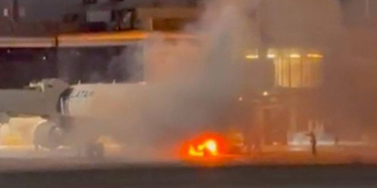 Esteira de bagagem pega fogo e avião é evacuado às pressas em Guarulhos