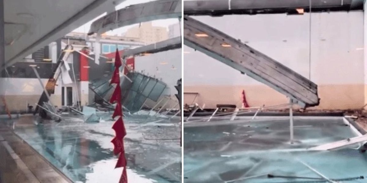 Fortes chuvas em São Paulo derruba teto de academia e duas pessoas ficaram feridas