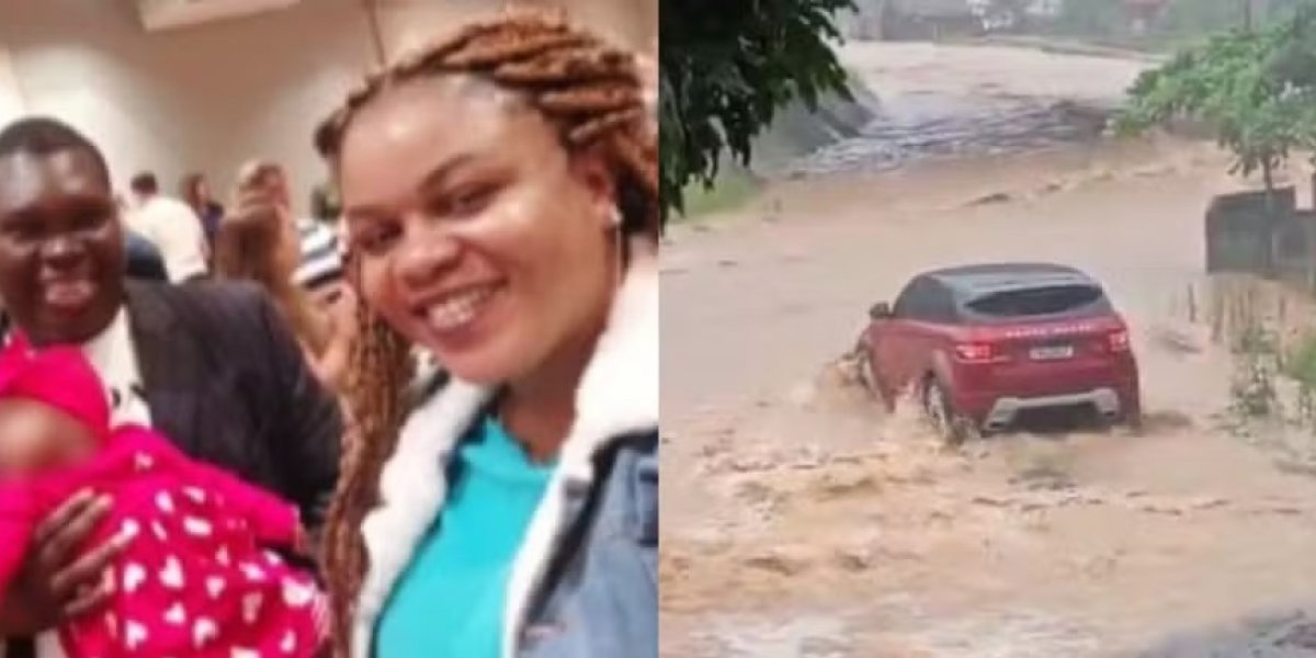 Casal e bebê morrem após carro ser levado pela correnteza durante ciclone