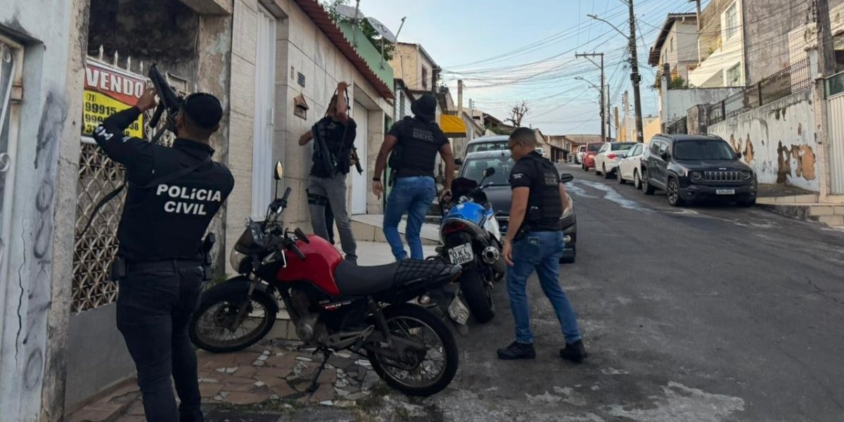 Polícia deflagra megaoperação contra lideranças do crime na Bahia e em mais cinco estados