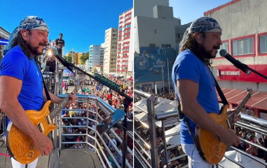 Bell Marques comanda multidão durante festa na Barra neste domingo