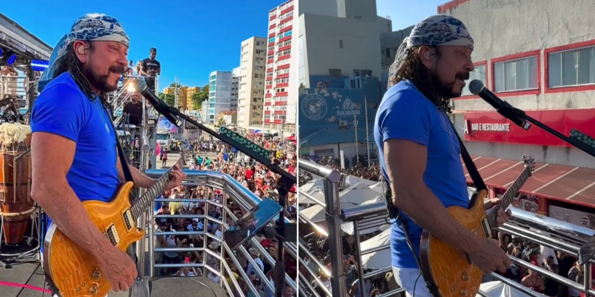 Bell Marques comanda multidão durante festa na Barra neste domingo