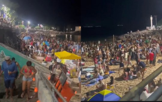 Final de semana é marcado por Luau no Porto da Barra durante a madrugada