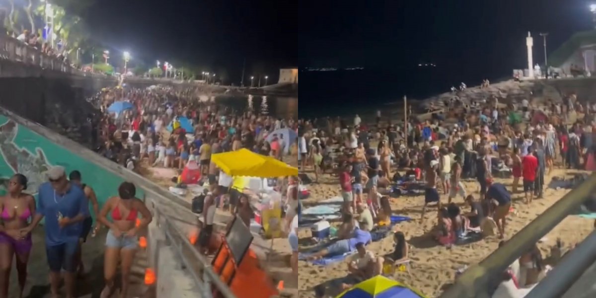 Final de semana é marcado por Luau no Porto da Barra durante a madrugada
