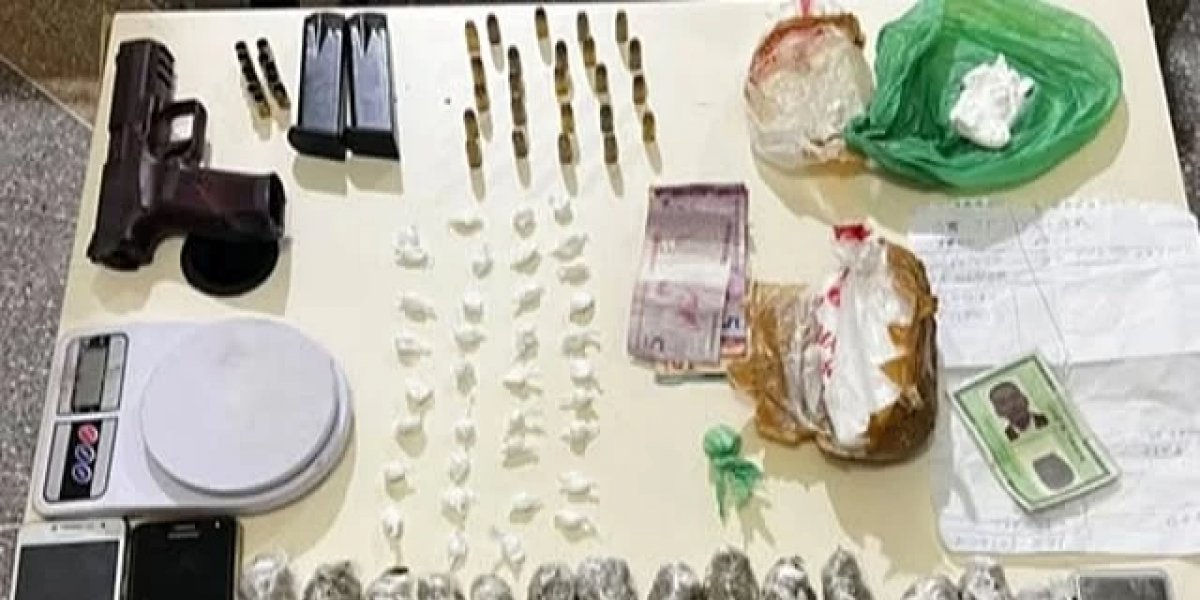 Polícia apreende pistola, drogas e munições durante operação em Ribeira do Pombal