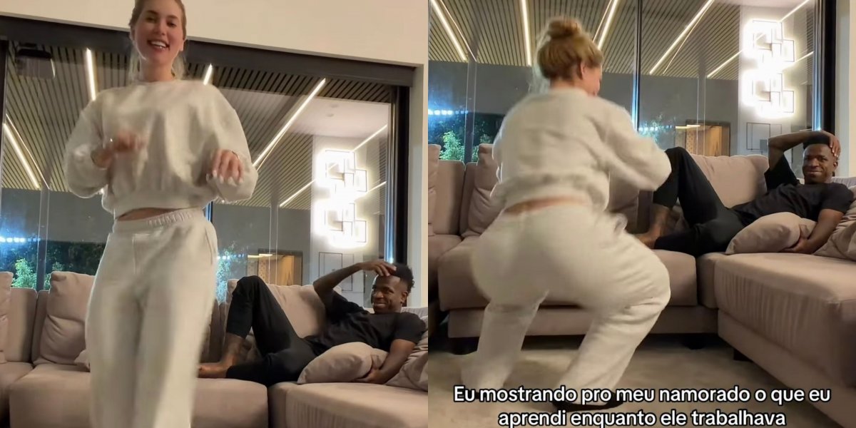 Virginia mostra dança para Vini Jr. e o deixa sem graça