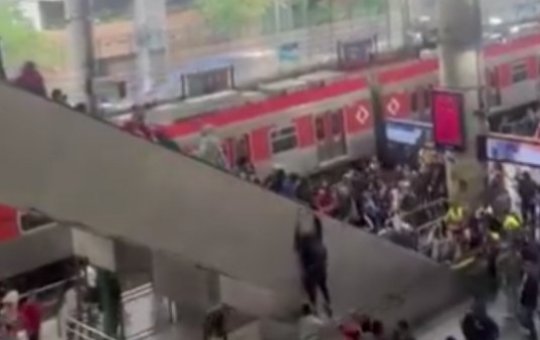 Acidente em escada rolante deixa 13 pessoas feridas na estação de São Paulo