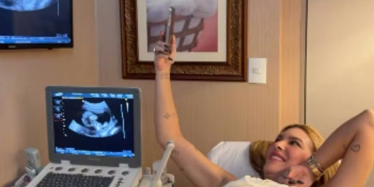 Lore Improta mostra ultrassom do segundo filho em vídeo com Léo Santana: 'Está enorme'