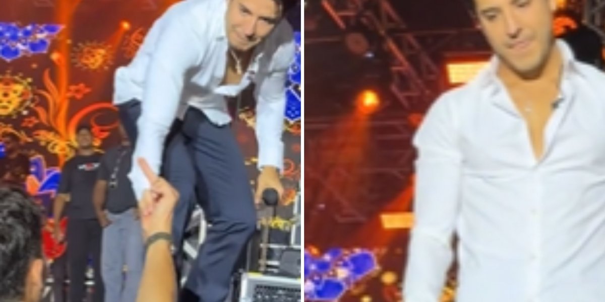 Kevi Jonny é enganado por fã em plateia e reage: 'você é palhaço?'
