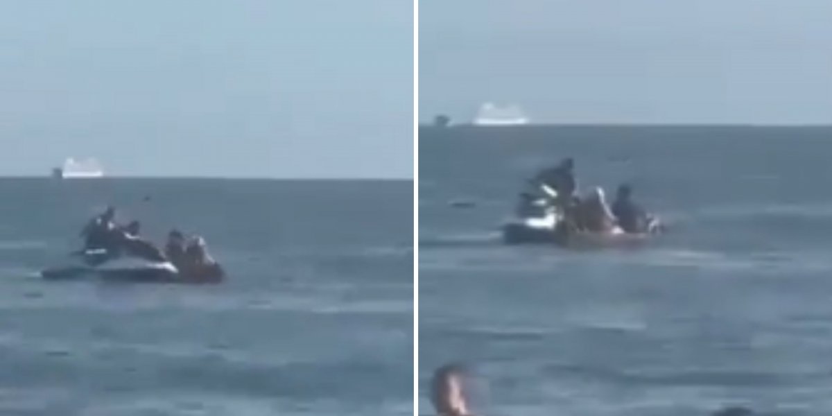 Casal é assaltado dentro do mar por dupla em moto aquática