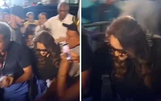 Ana Carolina é alvo de vaias ao chegar para apresentação natalina em Feira de Santana