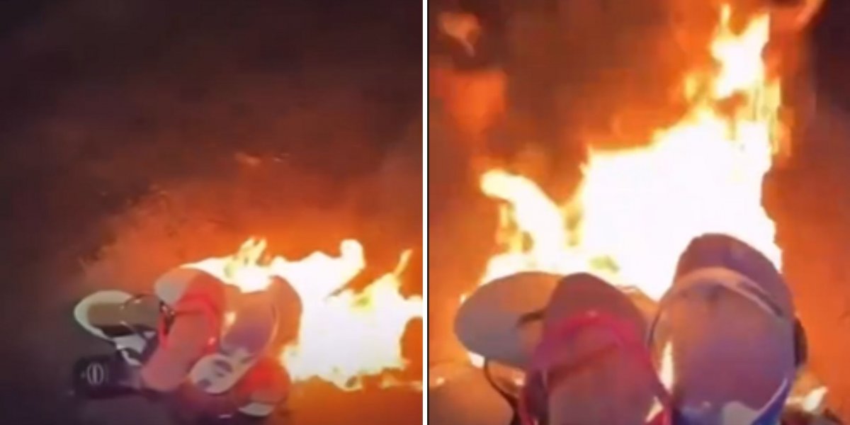 Apoiadores da direita queimam diversos pares de Havaianas em boicote a marca