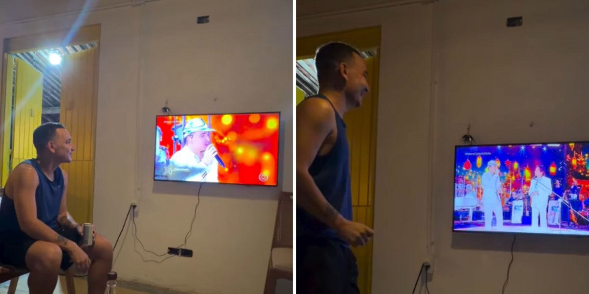 João Gomes se emociona ao assistir sua participação no Especial de Roberto Carlos