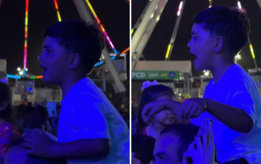 Fé que atravessa gerações: filho de Bruno Reis canta e encanta a web durante show de Frei Gilson