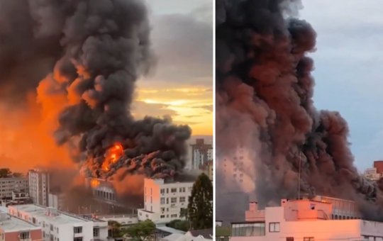 Colégio Marista é atingido por incêndio no Rio Grande do Sul; veja o vídeo