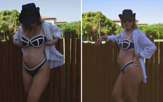 Lore Improta mostra barriga da segunda gravidez durante descanso em Praia do Forte