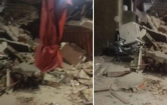 Explosão destrói barracas de praia na orla de Madre de Deus