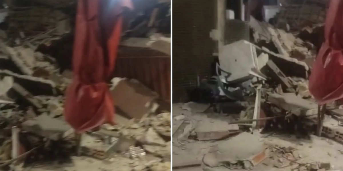 Explosão destrói barracas de praia na orla de Madre de Deus